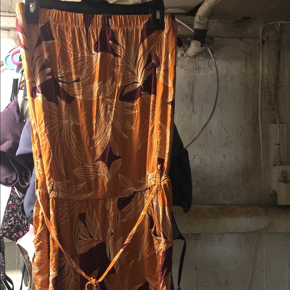 Women's Rust Orange Floral jumpsuit